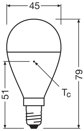 Żarówka LED P45 E14 6.5W = 60W 806lm 2700K Ciepła Biała LEDVANCE