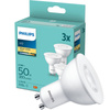 3PAK Żarówka LED GU10 4.7W = 50W 380lm 2700K Ciepła 36° PHILIPS