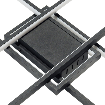 Lampa Sufitowa LED Żyrandol 92W CCT ARTESIA Czarny + Pilot Sterujący