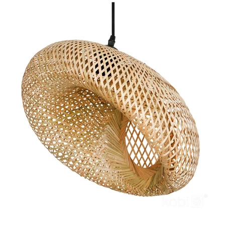 Lampa Wisząca Dekoracyjna Zwis Bambusowa E27 Boho Bemidi Kobi