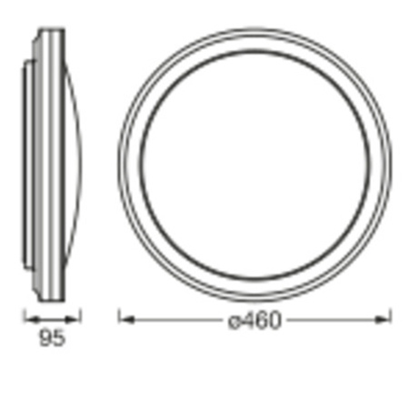 Plafon LED Lampa Oprawa Natynkowa 28W 900lm RGB CCT z Podświetleniem Ściemnialna 46cm Biały SMART+ WiFi Orbis Ledvance