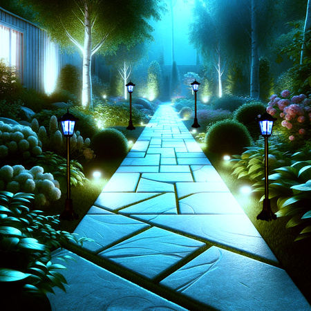 Lampa Ogrodowa LED Solarna Zewnętrzna Latarenka Stojąca SŁUPEK 70cm