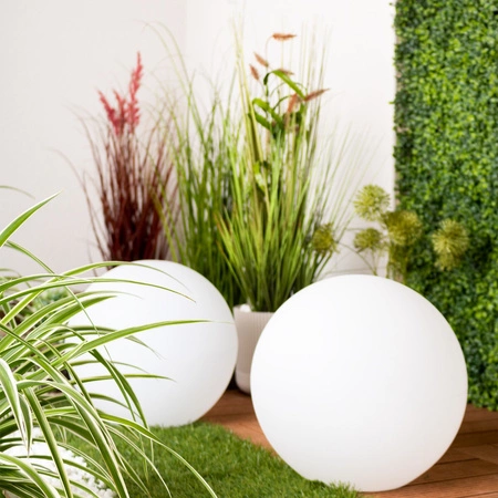 Kula ogrodowa LAMPA SOLARNA do ogrodu NAZIEMNA LED RGB 30cm + pilot