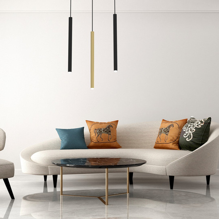 Lampa Wisząca Sufitowa MONZA Mosiądz 3xG9 max 8W LED Milagro