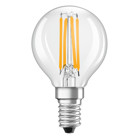 Żarówka LED P45 Kulka E14 2.2W = 25W 300lm 2700K Ciepła CRI90 300° Filament Ściemnialna SUPERSTAR PLUS CLASSIC Osram