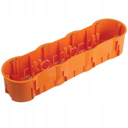 Puszka Instalacyjna Podtynkowa Poczwórna Głęboka Elektryczna 4x68 z Wkrętami PAWBOL