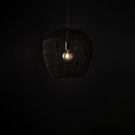 Lampa Sufitowa Wisząca E27 Czarna Skandynawska HAITI S 11166 Nowodvorski