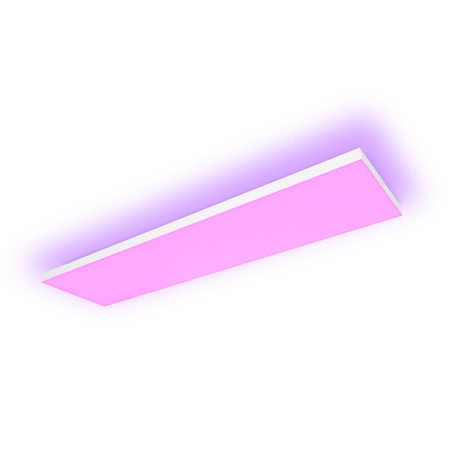 Panel LED Lampa Sufitowa Natynkowa 120x30 cm 67W 4800lm IP20 White and Color Ambiance RGB + TW Biała Inteligentna SMART Zigbee Bluetooth Datura Philips HUE