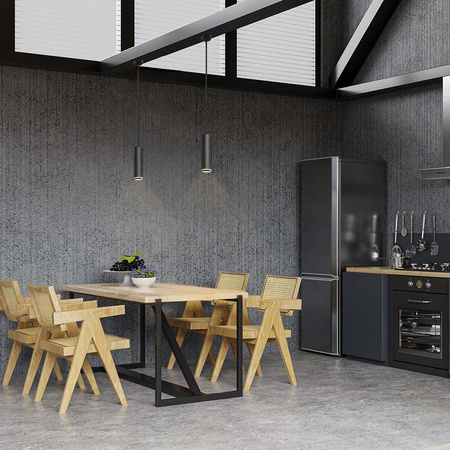 Lampa Wisząca Sufitowa SPOT 1x GU10 Czarna TATUM Videx