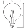 Żarówka LED Globe E27 G125 2,5W = 25W 250lm 2700K Ciepła 300° Filament LEDVANCE