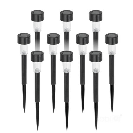 Lampa Solarna Ogrodowa Słupek Zewnętrzny Stojący LED 6000K Zimna IP44 Czarny Zen Kobi