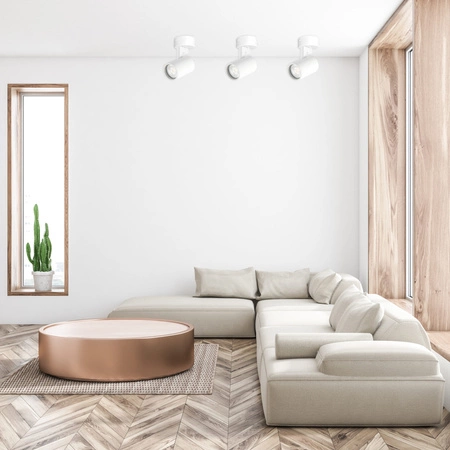 Oprawa Ścienno-Sufitowa Reflektor Punktowy GU10 Biała LYNX Sanico Goldlux