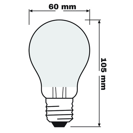 Żarówka LED A60 E27 1.5W = 15W 136lm 2700K Ciepła 300° Retrofit Filament CLASSIC Osram