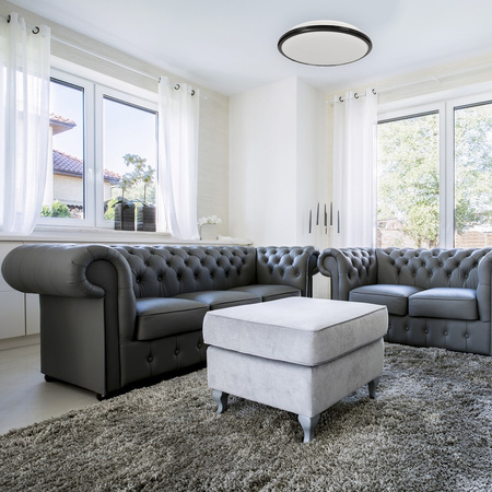 Plafon LED Lampa Sufitowa Natynkowa TERMA Czarny 24W LED IP44 Ø360 mm Milagro