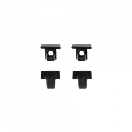 Profil Aluminiowy LED Wpuszczany Podtynkowy Czarny 2m z Kloszem Mlecznym do Taśm LED + Zaślepki seria PW Ecolight