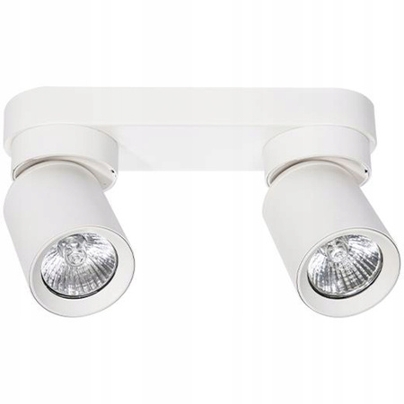 Lampa Sufitowa Ścienna TIMO Kinkiet Reflektor Oprawa Halogenowa Ruchoma 2xGU10 Biały LVT