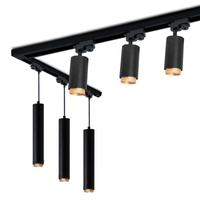 ZESTAW Szynoprzewód Listwa Szyna 3m + 6x Lampa Sufitowa Reflektor GU10 Oświetlenie Szynowe LUMILED
