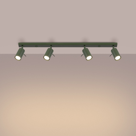 Lampa Sufitowa Reflektor Tuba Spot 4x GU10 Oliwkowa Ring Bittersweet Shimmer SL.1504 Sollux