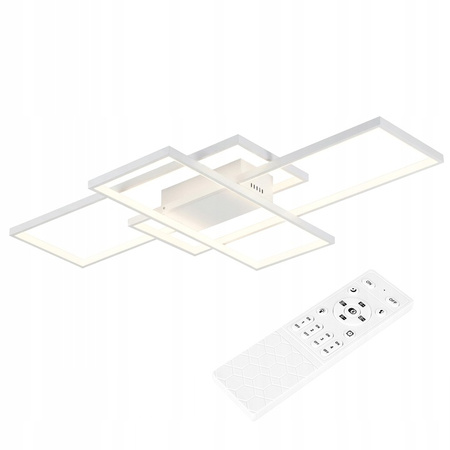 Lampa sufitowa geometryczna PLAFON LED żyrandol 130W 3000K-6500K biały + pilot