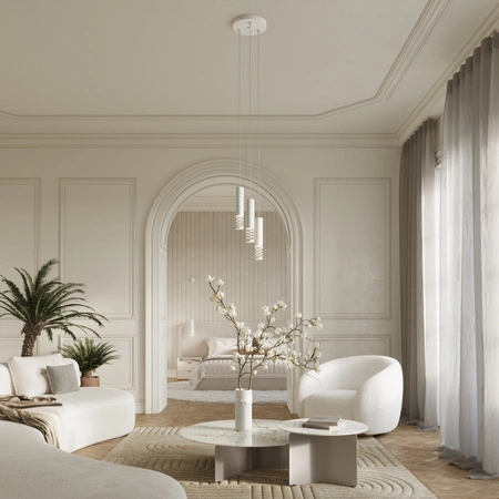 Lampa Wisząca Sufitowa 2x GU10 Biała LAMI Ocean Green SL.1687 Sollux