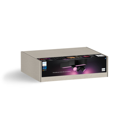 Lampa Sufitowa LED Reflektor 37.6W 2960lm IP20 White and Color Ambiance RGB + TW Czarna Inteligentna SMART Zigbee Bluetooth Centris Philips HUE