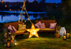 Lampa Solarna LED Latarenka Wisząca LAMPION biała LED 34cm ciepła