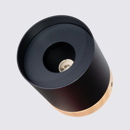 Lampa Sufitowa Oprawa Natynkowa GU10 Tubularna Czarna Brązowa Skandynawska Rif Sollux