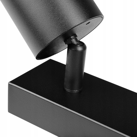 Kinkiet Spot Reflektor LED Lampa Sufitowa Natynkowa BLACK Czarna Nowoczesna 2xGU10