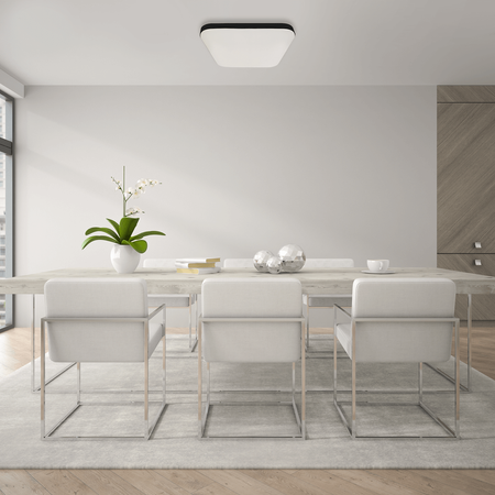 Plafon LED Lampa Sufitowa Natynkowa Czarny kwadratowy Nemo 17W 33 cm 4000K IP44 Milagro