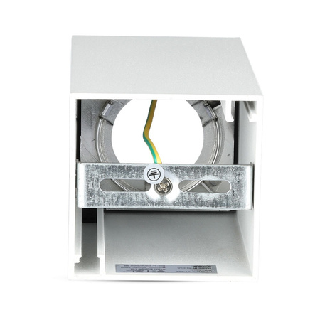 Oprawa Sufitowa Natynkowa Spot GU10 Kwadratowa Biała/Chrom VT-882 V-TAC