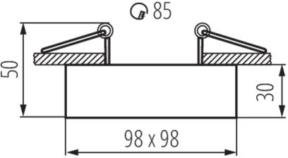 Oprawa sufitowa halogenowa MINI GORD MR16 GU10 czarna IP20 Kanlux