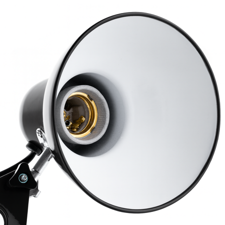 Lampka Biurkowa Kreślarska Stołowa E27 TOBI Czarna Lumiled + Uchwyt na Blat