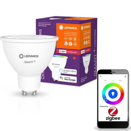 Żarówka LED GU10 Tradycyjna 4.7W = 50W 350lm 2700K Ciepła Ściemnialna SMART+ ZigBee Classic Ledvance