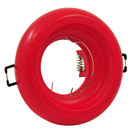 Oprawa sufitowa podtynkowa gipsowa Helios GOLDLUX (Polux) okrągła czerwony połysk MR16