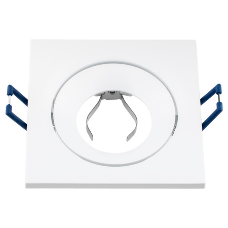 Oprawa Halogenowa Podtynkowa Sufitowa Kwadratowa Ruchoma Biała GU10