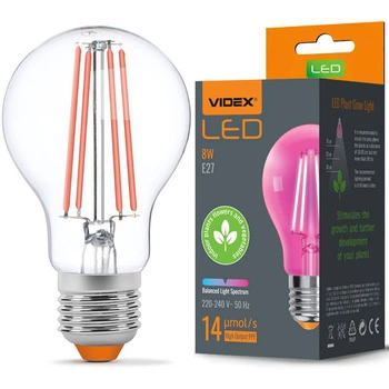 Żarówka LED E27 A60 8W 1200K Ciepła 360° FILAMENT Videx