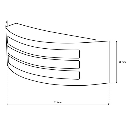 Kinkiet Ogrodowy Elewacyjny Lampa Zewnętrzna E27 CZARNA IP44 FREESIA LUMILED