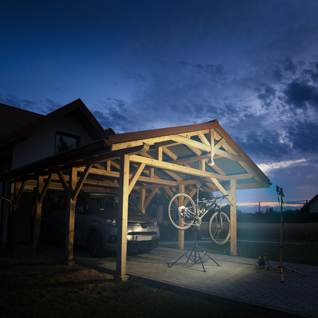 Naświetlacz LED ZUNA2 Halogen Lampa 2x 50W 6500K na Statywie + Przewód + Złącze Hermetyczne LUMILED