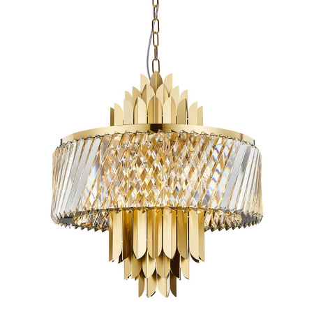 Lampa Sufitowa Żyrandol MARGOT Złota 9xE14 Milagro