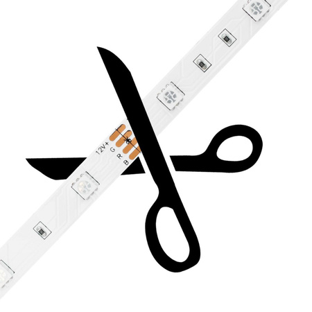 Taśma LED Pasek 12V 24W 300LED 2835 Ciepła 8mm 5m