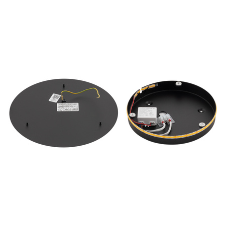 Kinkiet Ścienny Lampa Natynkowa LED 10W 130lm 3000K Ciepła Czarna RING LED M 7635 Nowodvorski