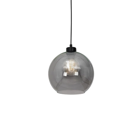 Lampa wisząca SOFIA 1xE27 MLP6577 Przydymiony Klosz Kula Milagro Metal + Szkło