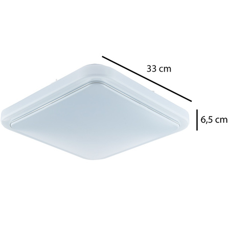 Plafon LED Lampa Sufitowa Ścienna Kwadratowa 24W 4000K 33cm IP44
