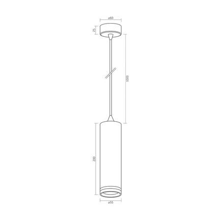 Lampa Wisząca Sufitowa SPOT 1x GU10 Czarna TATUM Videx