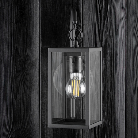 Kinkiet Ogrodowy Dół Lampa Elewacyjna Malmo E27 IP44 Grafit - GOLDLUX (Polux)