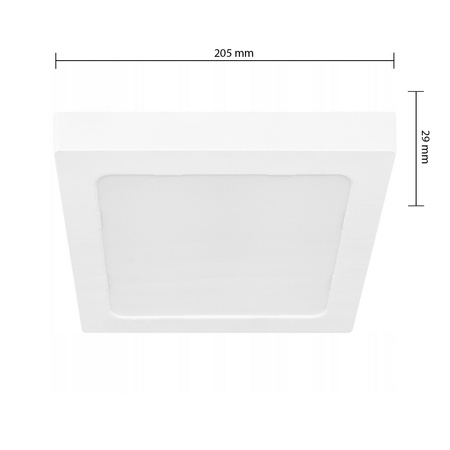 Panel LED Oprawa Sufitowa 18W 1440lm 4000K Neutralny Natynkowy Kwadratowy Biały Proma Masterled
