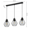 Lampa Sufitowa Oprawa Wisząca 3x E27 Czarna Otto Masterled