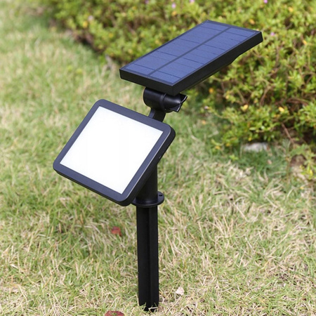 Naświetlacz Solarny LED WBIJANY Reflektor 3W 5500-6000K Zimna IP54 Czarny Masterled Czujnik