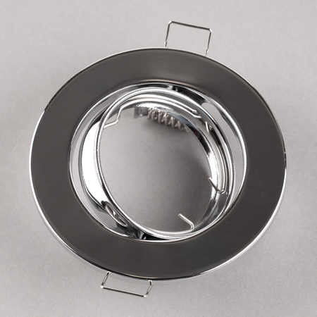 Oprawa HALOGENOWA Podtynkowa Ruchoma Okrągła AURELI Chrom Blacha MR16 GU10