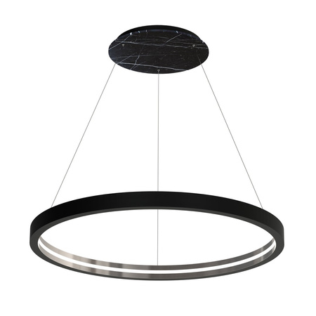 Lampa wisząca CASSIOPEIA 14W LED Okrągła Rama Czarny Chrom MZ5044 Milagro by Maciej Zień